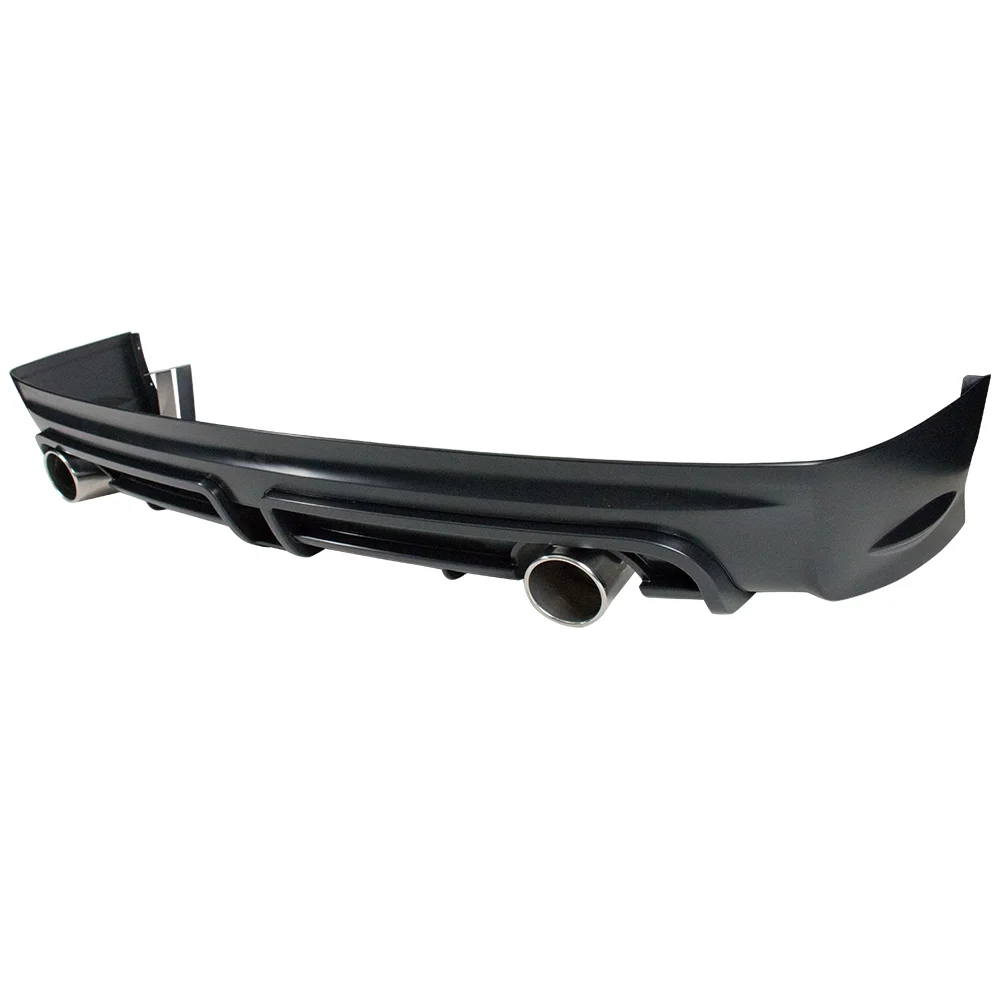 Ikon Motorsports Compatible with 06-11 Civic 4Dr MG RR Style Rear Diffuser Twin Outlet W/Red 3rd Brake Light