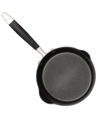 Anolon Advanced Onyx Hard Anodized Nonstick 2 qt. Covered Straining Saucepan with Pour Spouts
