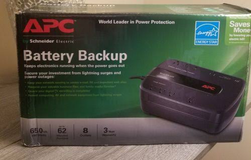 APC Back-UPS 650VA UPS Battery Backup u0026 Surge Protector