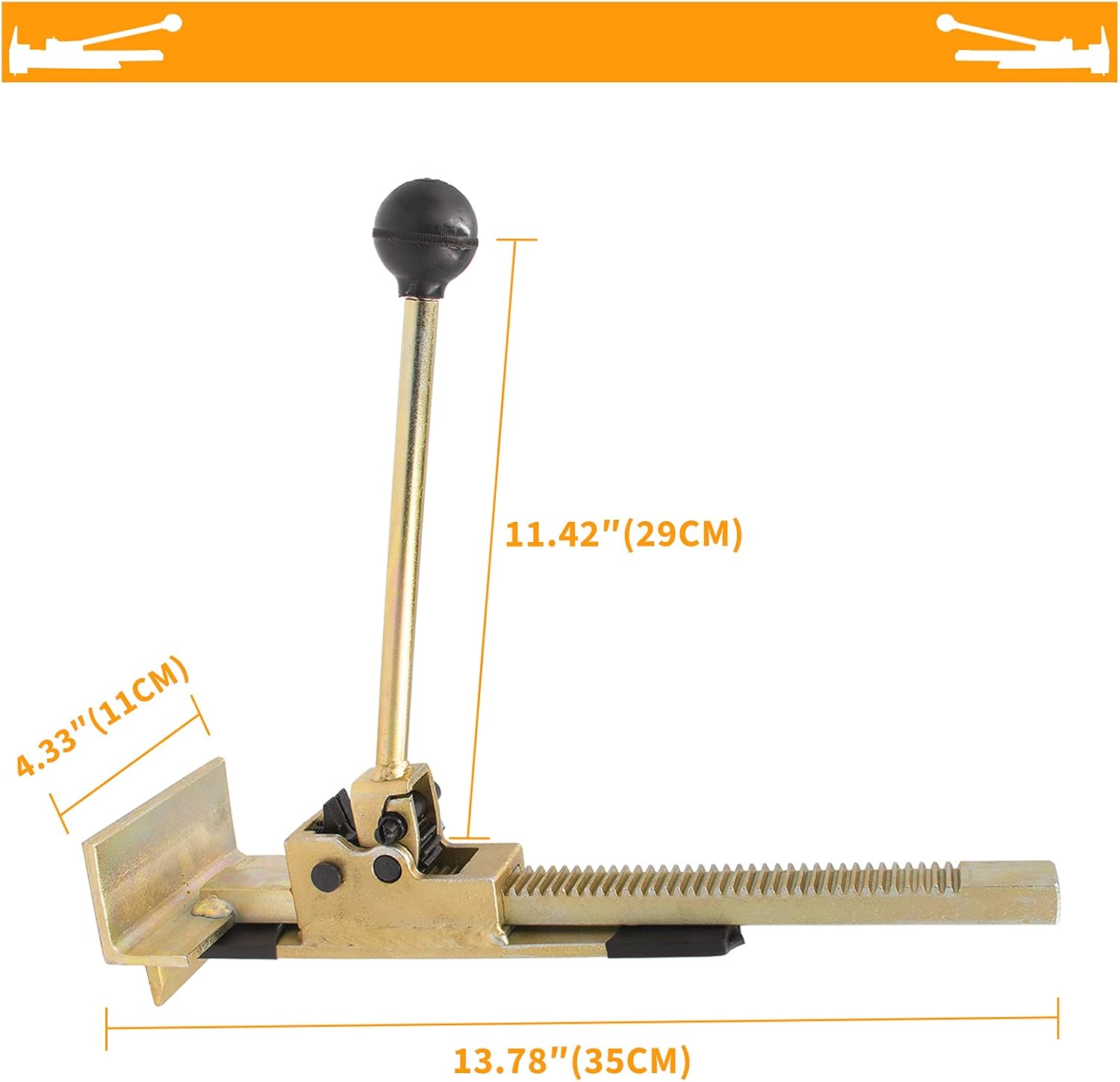Flooring Jack Board Installation Tools - Professional Hardwood Power Flooring Jack Positioning Hand Tool for Installing