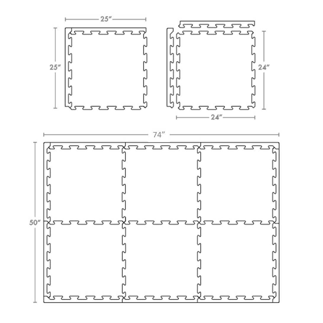 Survivor SportFloor Eco-Lock Isometric 24 in x 24 in x Rubber Gym/Weight Room Flooring Tiles - Shop Hardware Tools Online Store