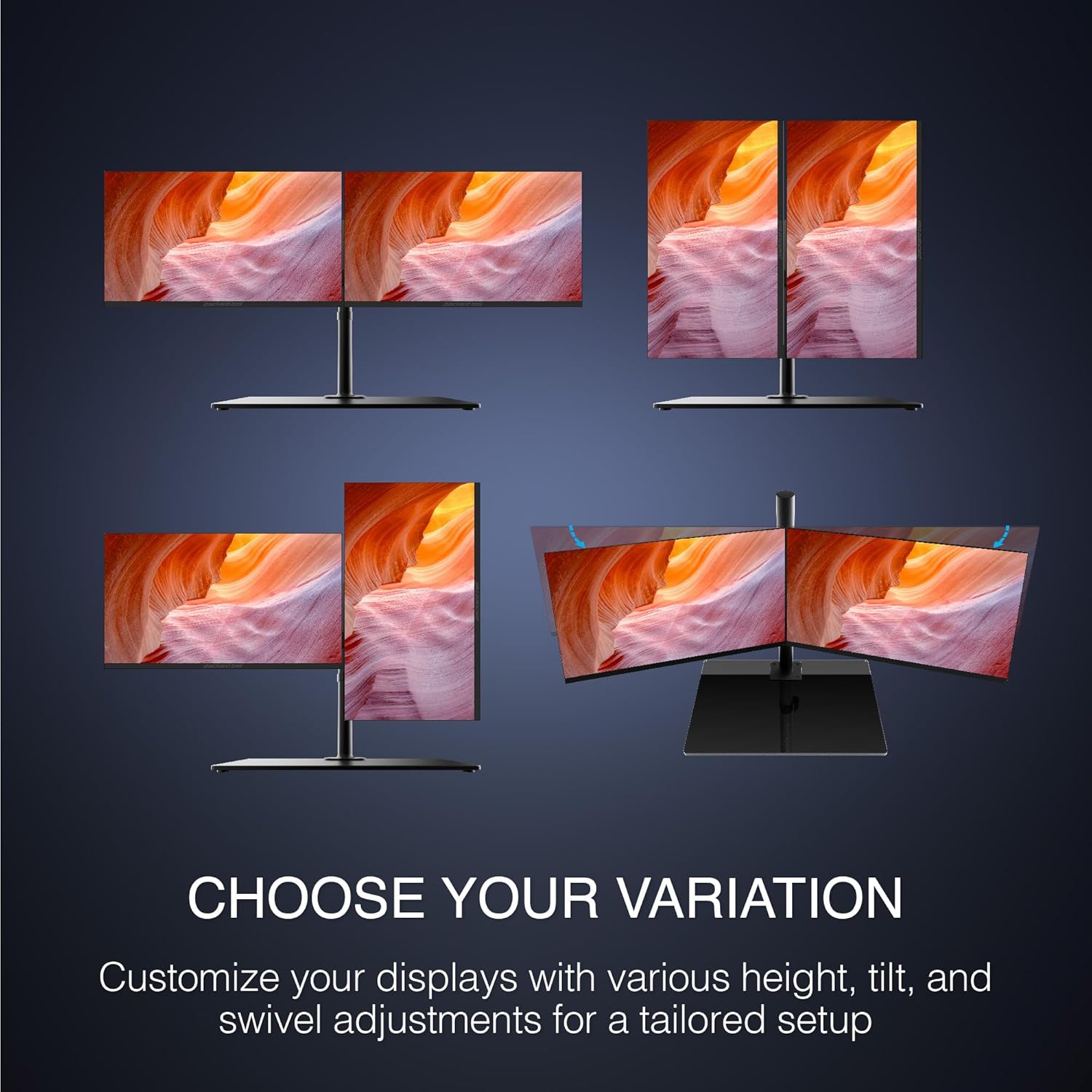 Packard Bell Workstation, 2X 21.5 Monitors, VESA Mount Included, 75 Hertz, 5 MS, Dual Monitor, VESA (Mount Included), VGA and HDMI Monitor, Basic Monitor and Gaming Monitor