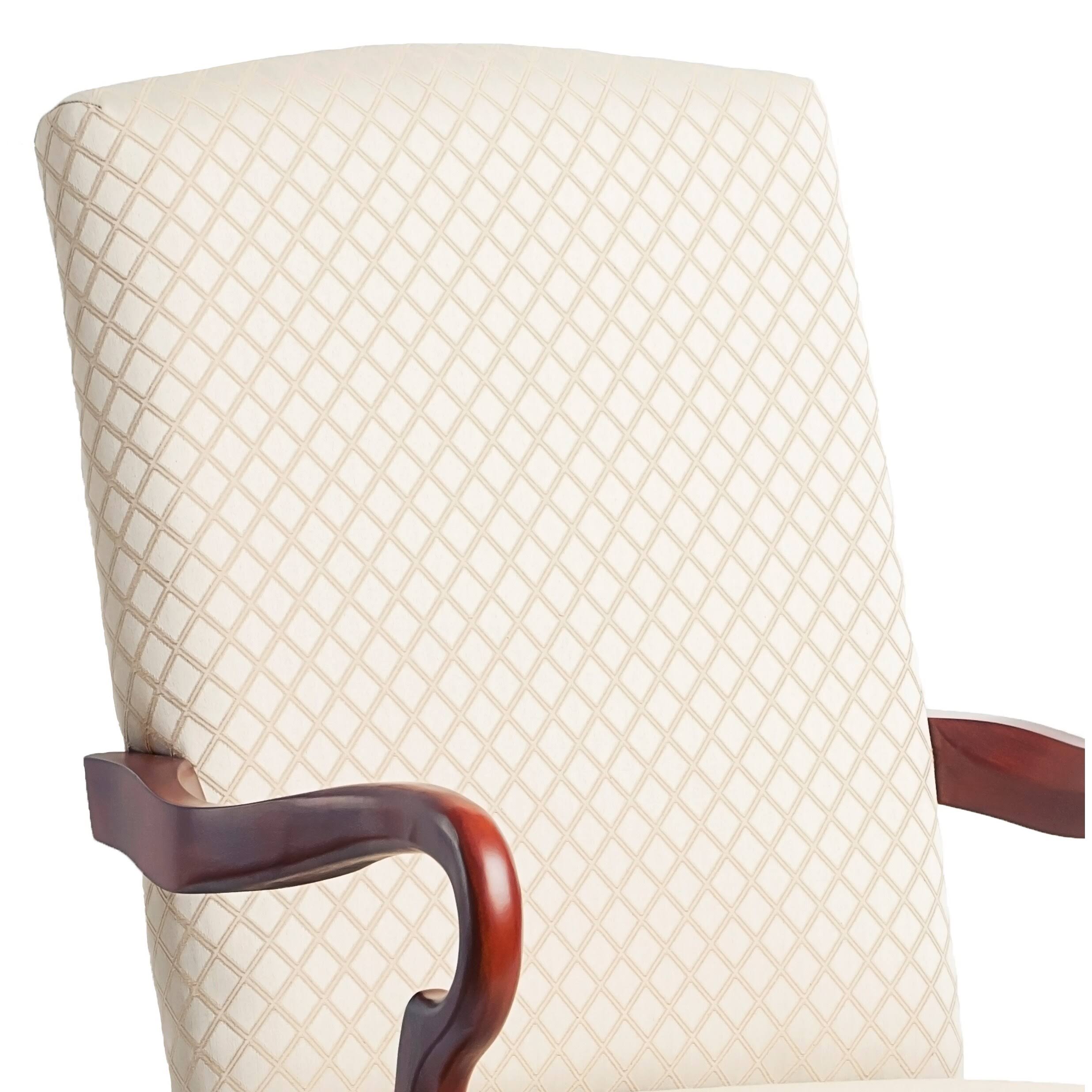 Copper Grove Casalis Cherry Finish Gooseneck Accent Chair Dayton Beige