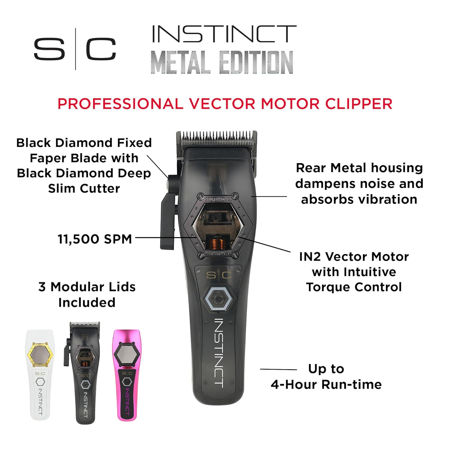 Stylecraft Instinct Metal Edition Professional Hair Clipper, Trimmer and Shaver