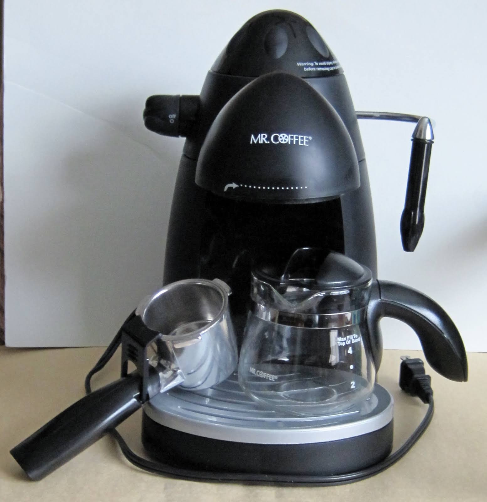 Mr. Coffee ECM20 Steam Espresso Maker, Black - Megean