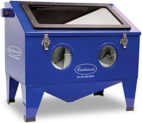 Eastwood 28 in. X 18 in. X 12 in. Modular Blast Cabinet Bench Top Abrasive Blast Electrical Cabinet Glass Viewing Windows
