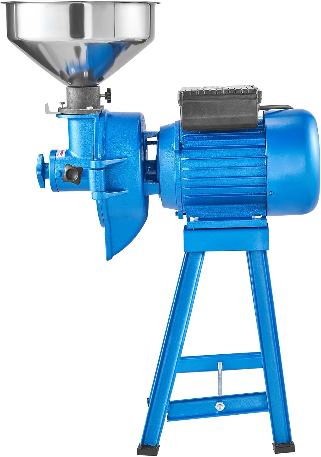 VEVOR Electric Grain Mill Grinder, 1500W 110V Spice Grinders, Commercial Corn Mill with Funnel, Thickness Adjustable Powder Machine, Heavy Duty Feed Flour Cereal Mill Wheat Grinders, Dry & Wet Grinder