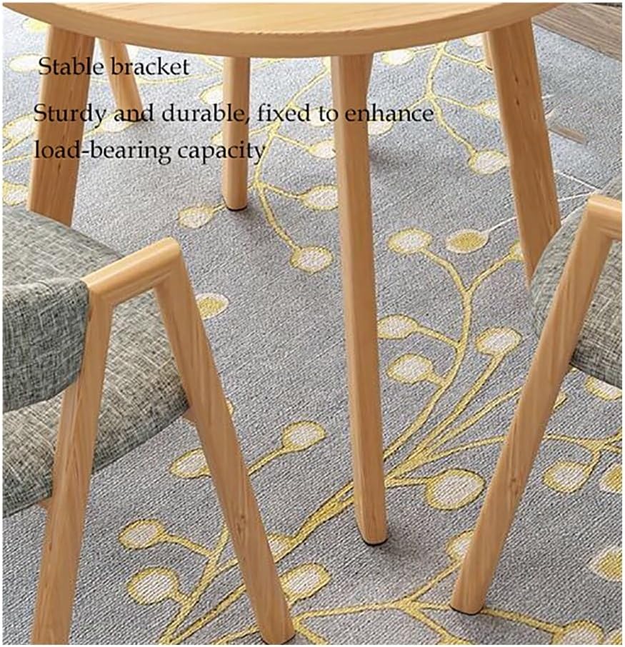Round Dining Table Set for 4, Modern Kitchen Table and Chairs Set Round Faux Marble Dining Table Set Reception Table Set Upholstered Chair(Yellow,Orange2)