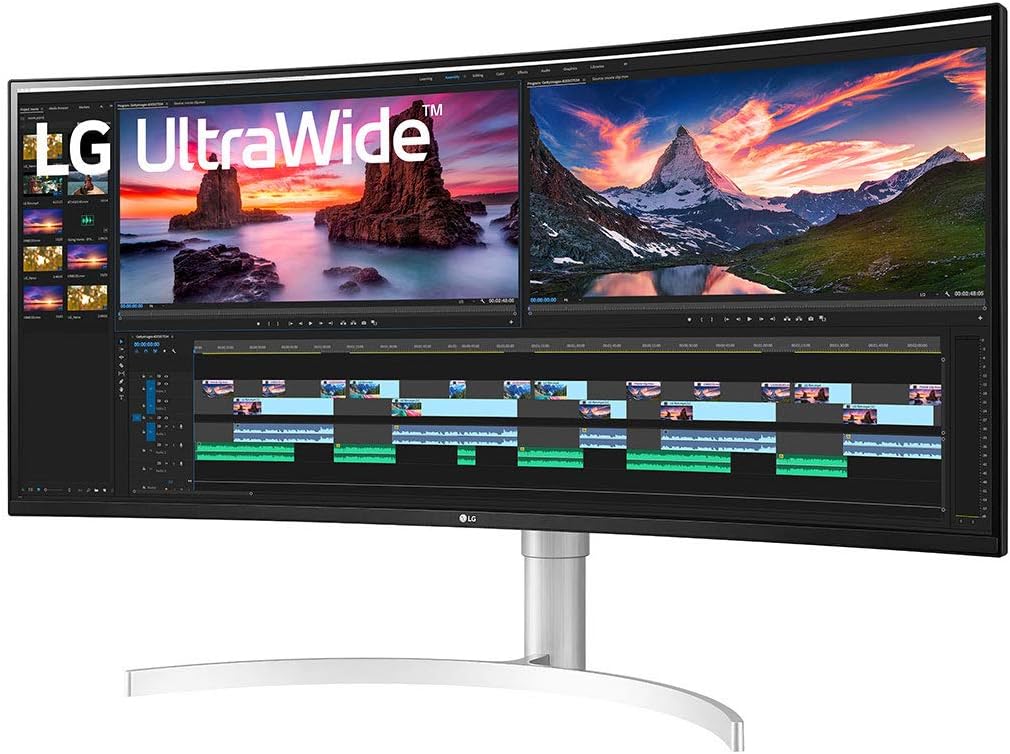 LG 38” 38BN95C-W QHD+ Nano IPS Curved UltraWide™ Monitor (3840x1600) with Thunderbolt™ 3 Port, 1 ms Response Time, 144 Hz Refresh Rate, DisplayHDR™ 600, Black Stabilizer & Dynamic Action Sync