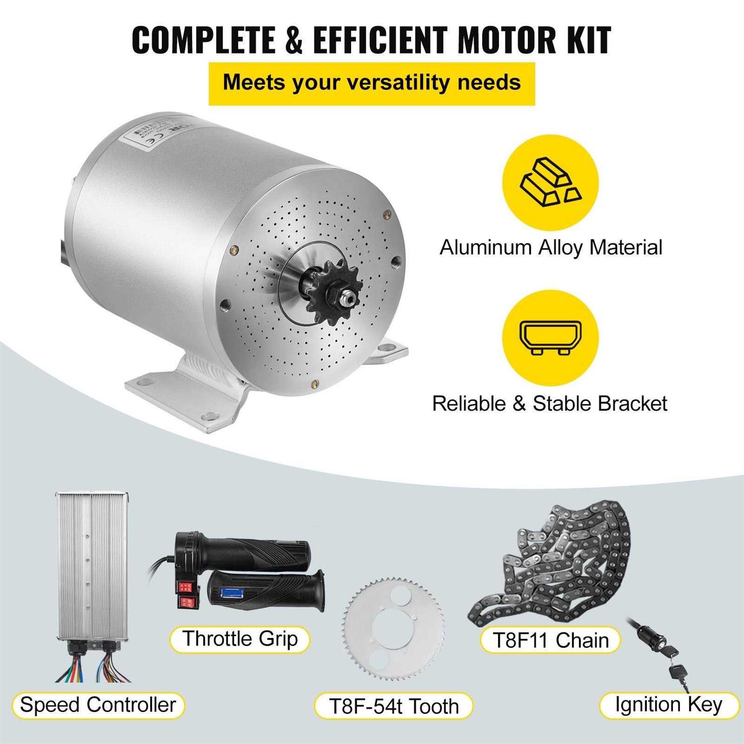 VEVOR Electric Brushless Dc Motor 72V 3000W Brushless Electric Motor 4900RPM Brushless Motor Kit ZLDJWSL72V3KW2BSJV0 - Shop Hardware Tools Online Store