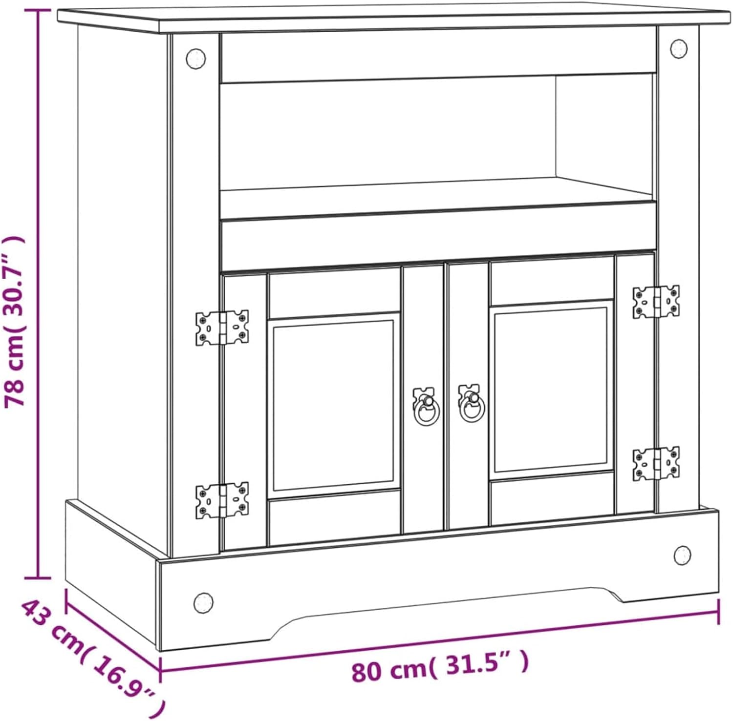 TV Stand Mexican Pine Corona 31.5"x16.9"x30.7" Television Stands Modern Entertainment Center TV Entertainment Center TV Stands for Living Room