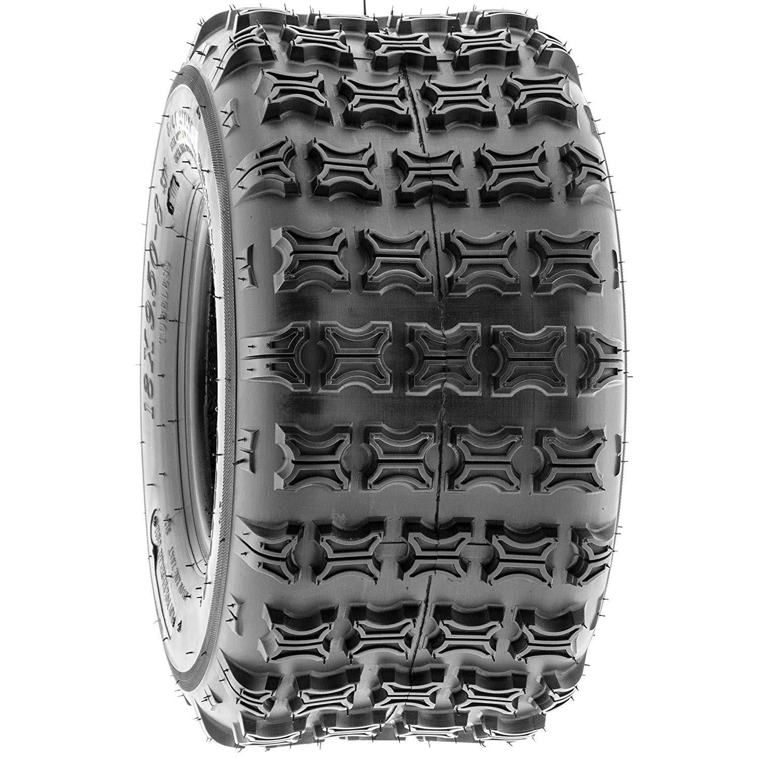Sunf Rear ATV x Knobby Tires 18x9.5-8 18x9.5x8 4 PR A018 Set Pair of 2