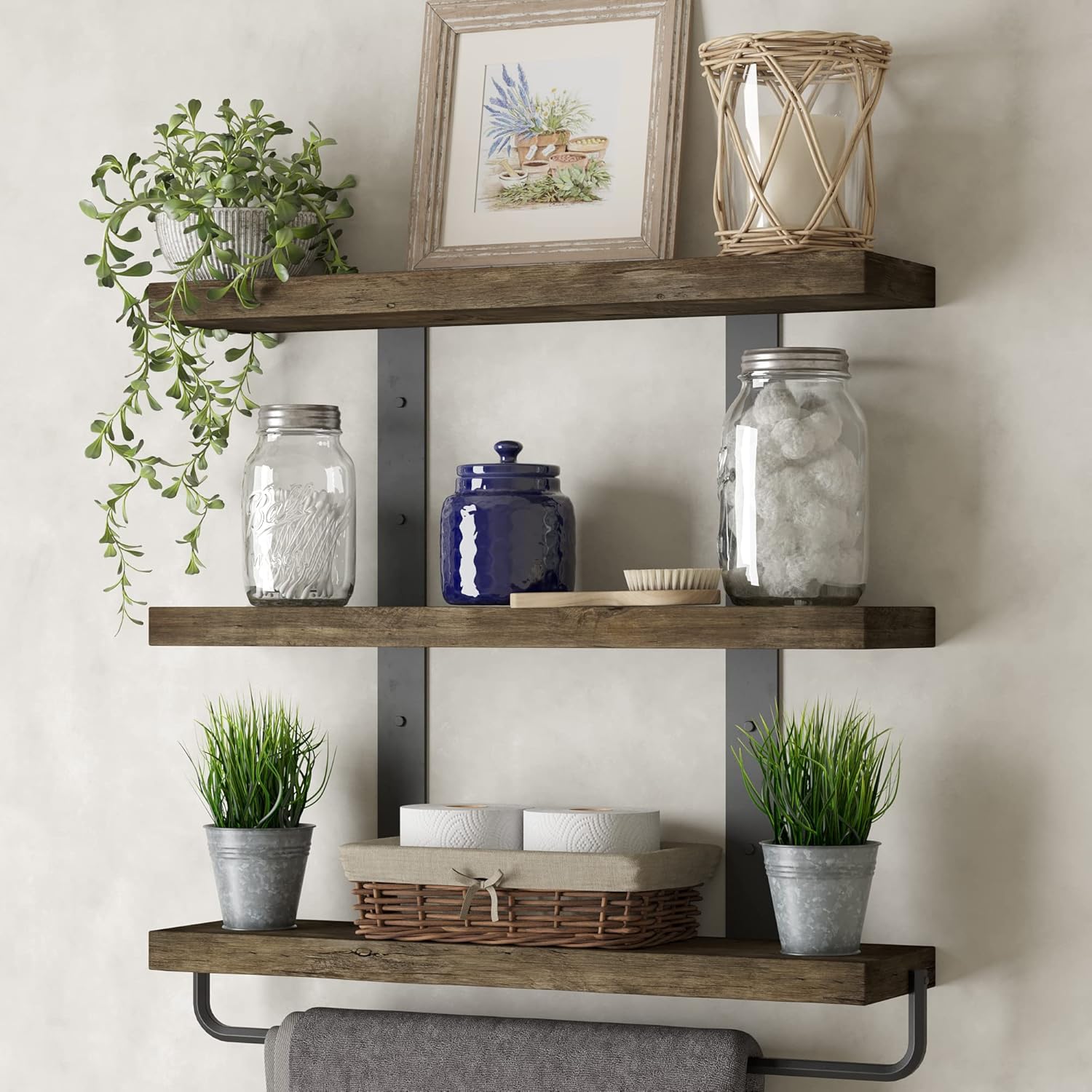 Barnyard Designs Ceramic Airtight Kitchen Canister Decoration with Lid, Rustic Farmhouse Country Decor Container for Sugar, Flour, Coffee or Tea Storage, 5 x 6, Royal Blue