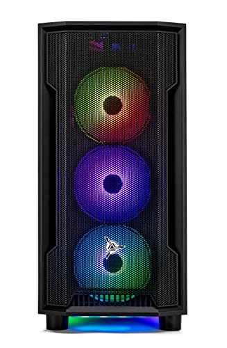 Skytech Nebula Gaming PC Desktop, Ryzen 5 5600 3.5 Ghz (4.4GHz Turbo Boost), NVIDIA RTX 3050 6GB GDDR6, 1TB SSD, 16GB DDR4 RAM 3200, 650W Gold PSU, Wi-Fi, Win 11 Home