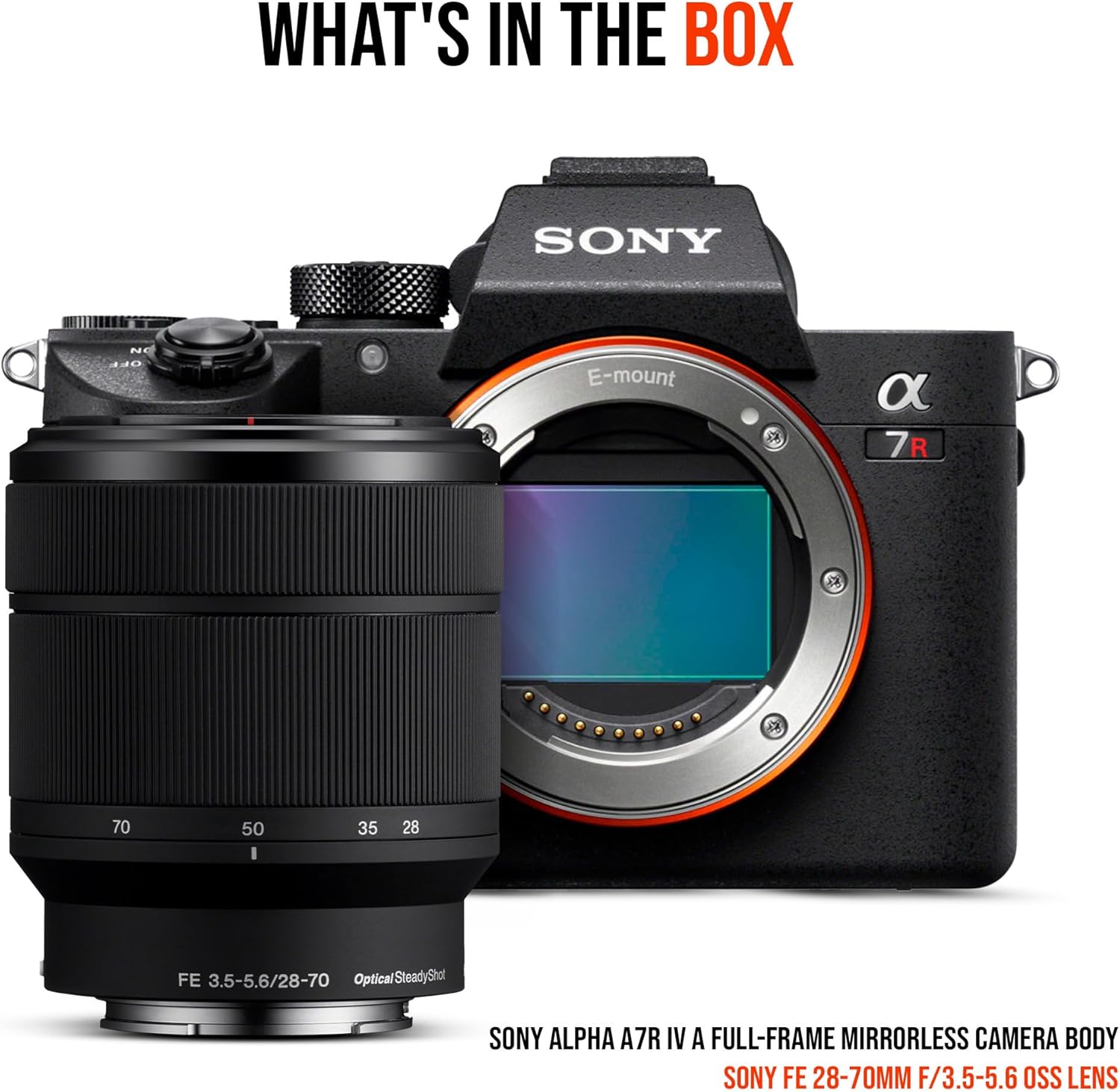 Sony Alpha a7R IV A Full-Frame Mirrorless Camera Bundle with 28-70mm Interchangeable Standard Zoom Lens (2 Items)