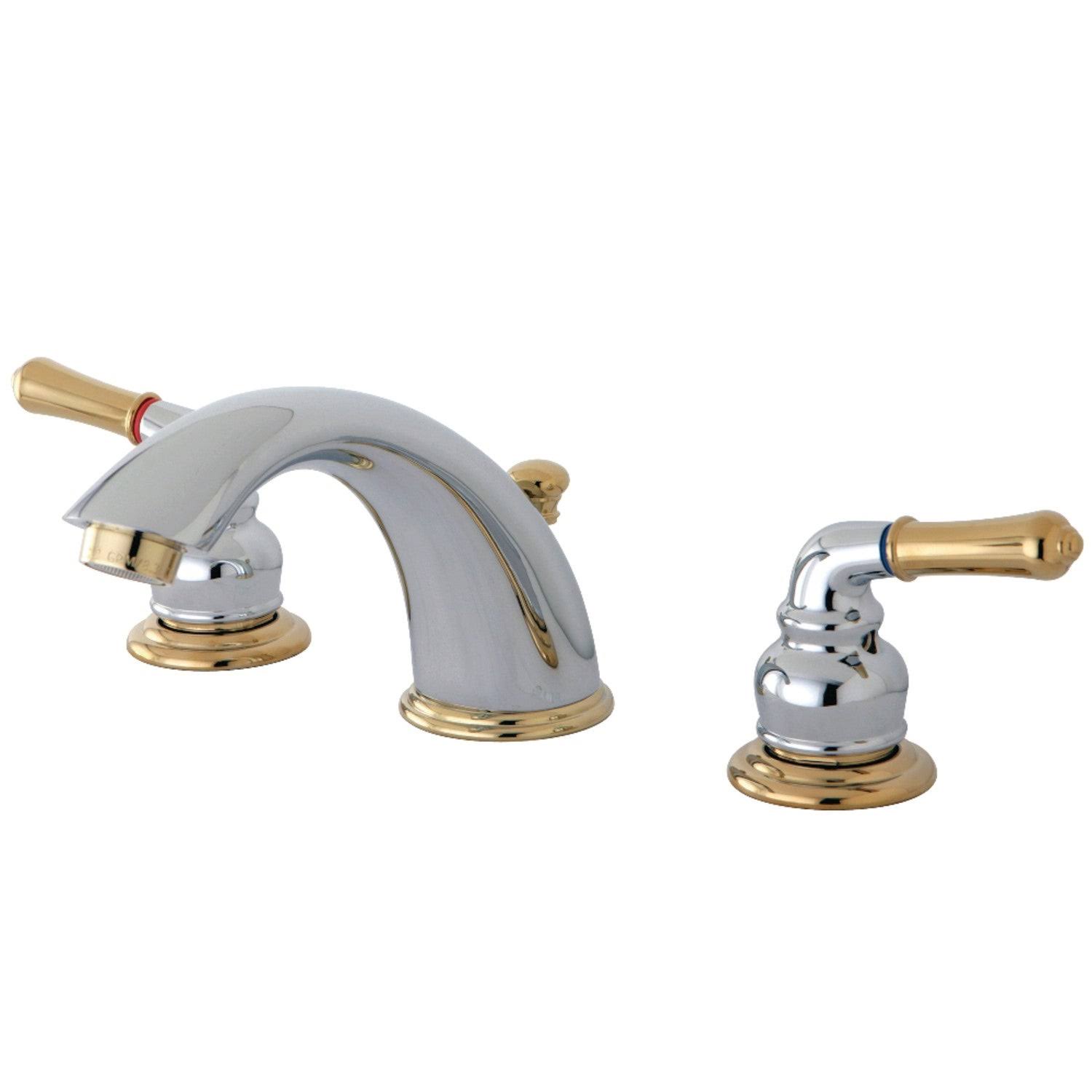 Magellan 8 in. Widespread Bathroom Faucet - Polished Chrome/Polished Brass QKB964