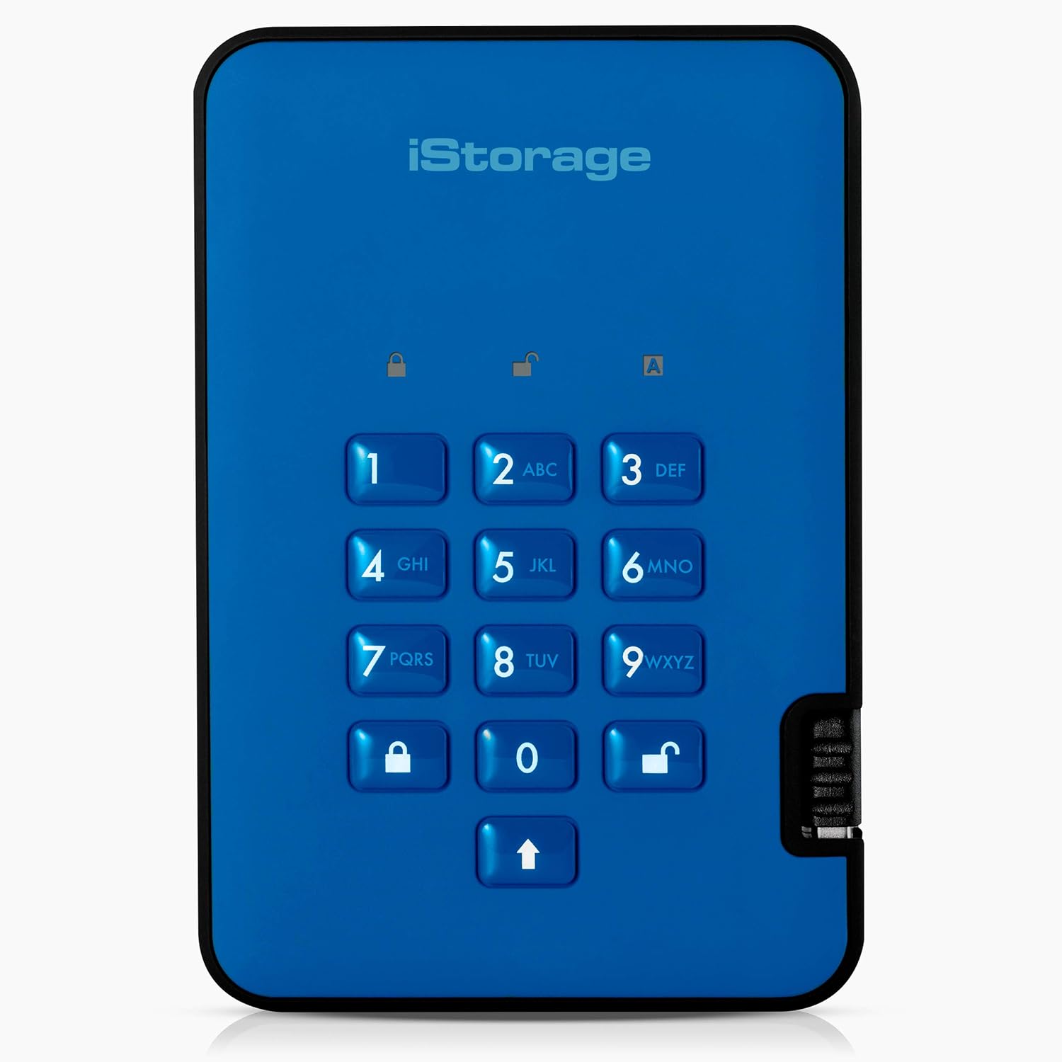 iStorage diskAshur2 HDD 2TB Black - Secure portable hard drive - Password protected, dust and water resistant, portable, military grade hardware encryption USB 3.1 IS-DA2-256-2000-B