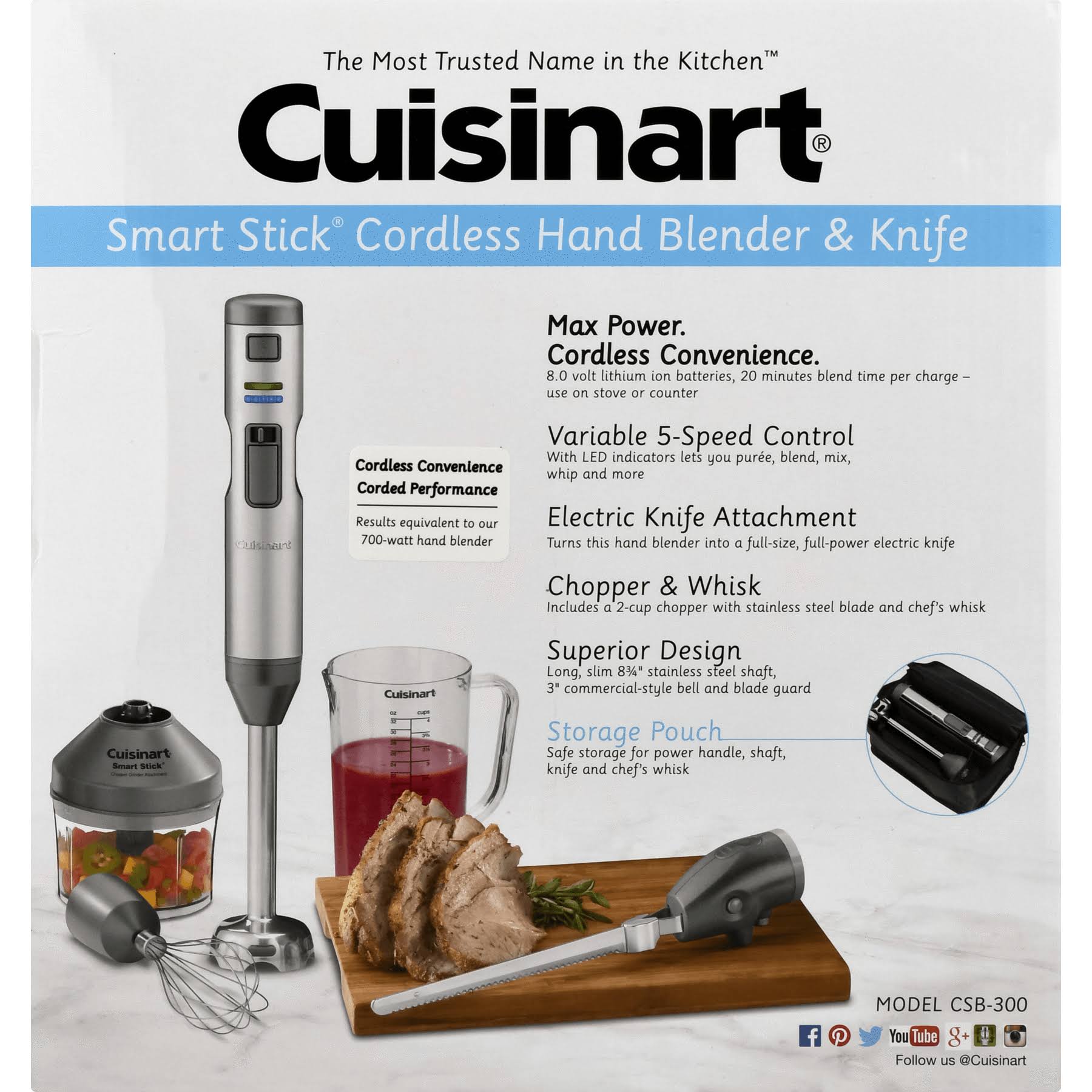 Cuisinart Smart Stick CSB-300 Hand Blender - Stainless Steel