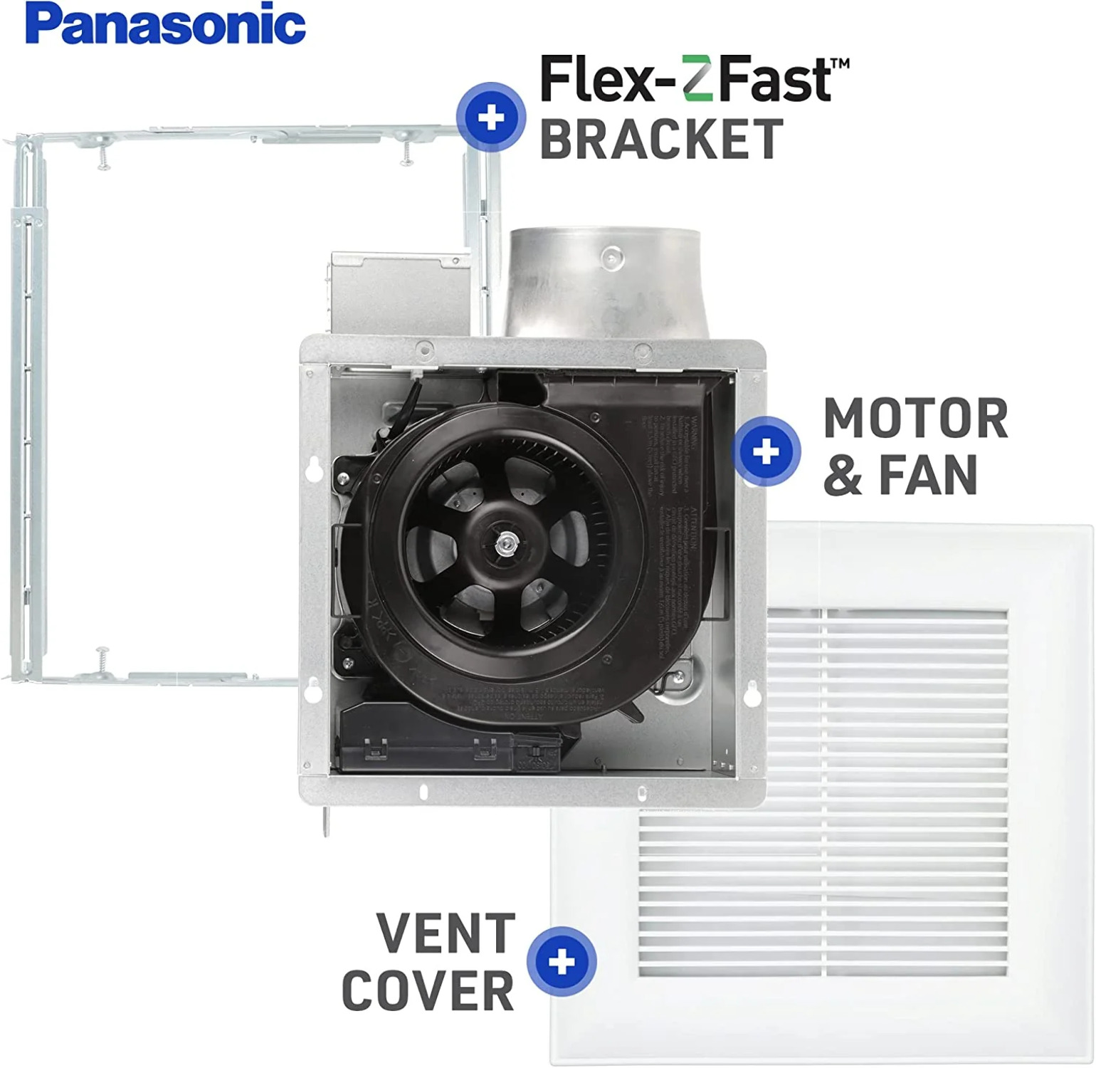 Panasonic Fv-0510Vs1 100 Cfm 0.9 Sone Ceiling Mounted Hvi Certified Exhaust Fan - White