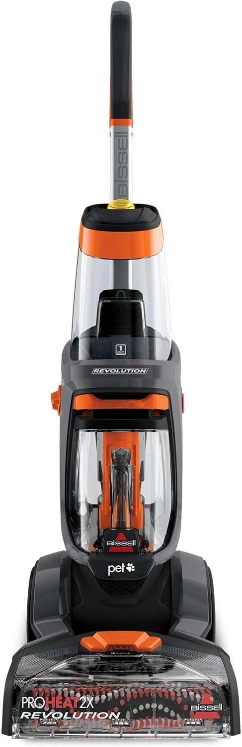 BISSELL ProHeat 2X Revolution Pet Full Size Upright Carpet Cleaner, 1548F, Orange