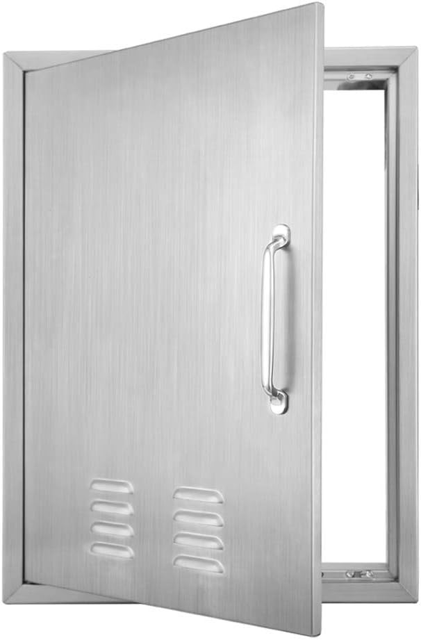 Karpevta Outdoor Kitchen Doors 14''W X 20''H Inch BBQ Access Door - Stainless Steel Single Wall Construction Vertical Door for Outdoor Kitchen Grilling Station or Commercial BBQ Island