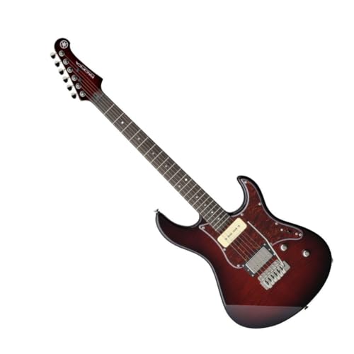 YAMAHA 6 String Solid-Body Electric Guitar, Right, Translucent Black, 612VII (PAC612VIIFM TBL)