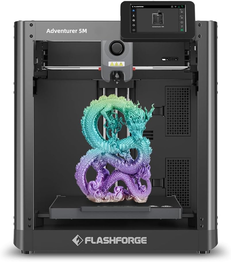 FLASHFORGE Adventurer 5M 3D Printer and FLASHFORGE Adventurer 5M 3D Printer Nozzle Assembly(0.25mm)