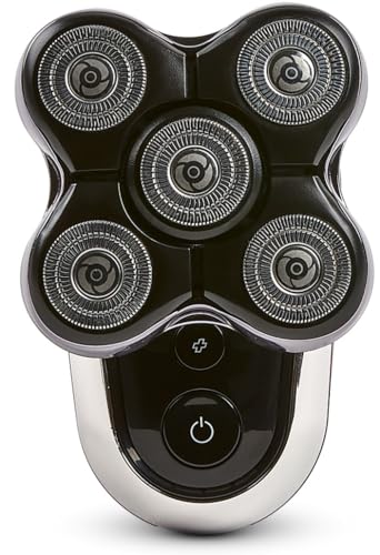Remington Balder Deluxe XR7100, Head Rotary Shaver with Titanium Blades & Storage Pouch for Bald Men Wet/Dry Shaving with 5 Dual Track Flexing Heads and Pop-Up Trimmer