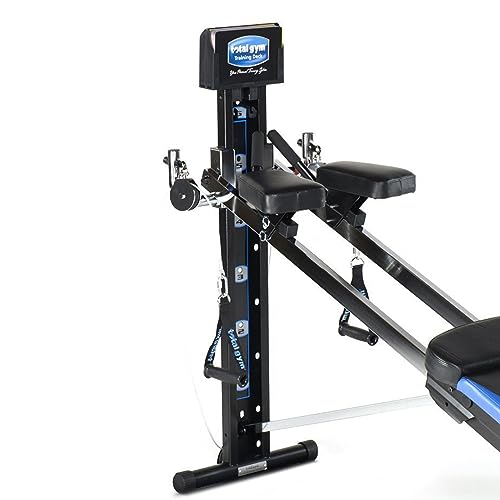 Total Gym XLS Men/Women Universal Total Body Training Home Gym Workout Machine with Squat Stand, Leg Pull, 2 Ankle Cuffs, and Exercise Chart
