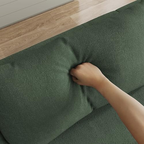 108" L-Shaped Upholstered Sectional Sofa Couch with 6 Pillows, Fits 4 People, Timeless and Chic Design,Chenille Fabric, Space-Saving Design, Holds 300 lbs/Seat,Green,Right Chaise