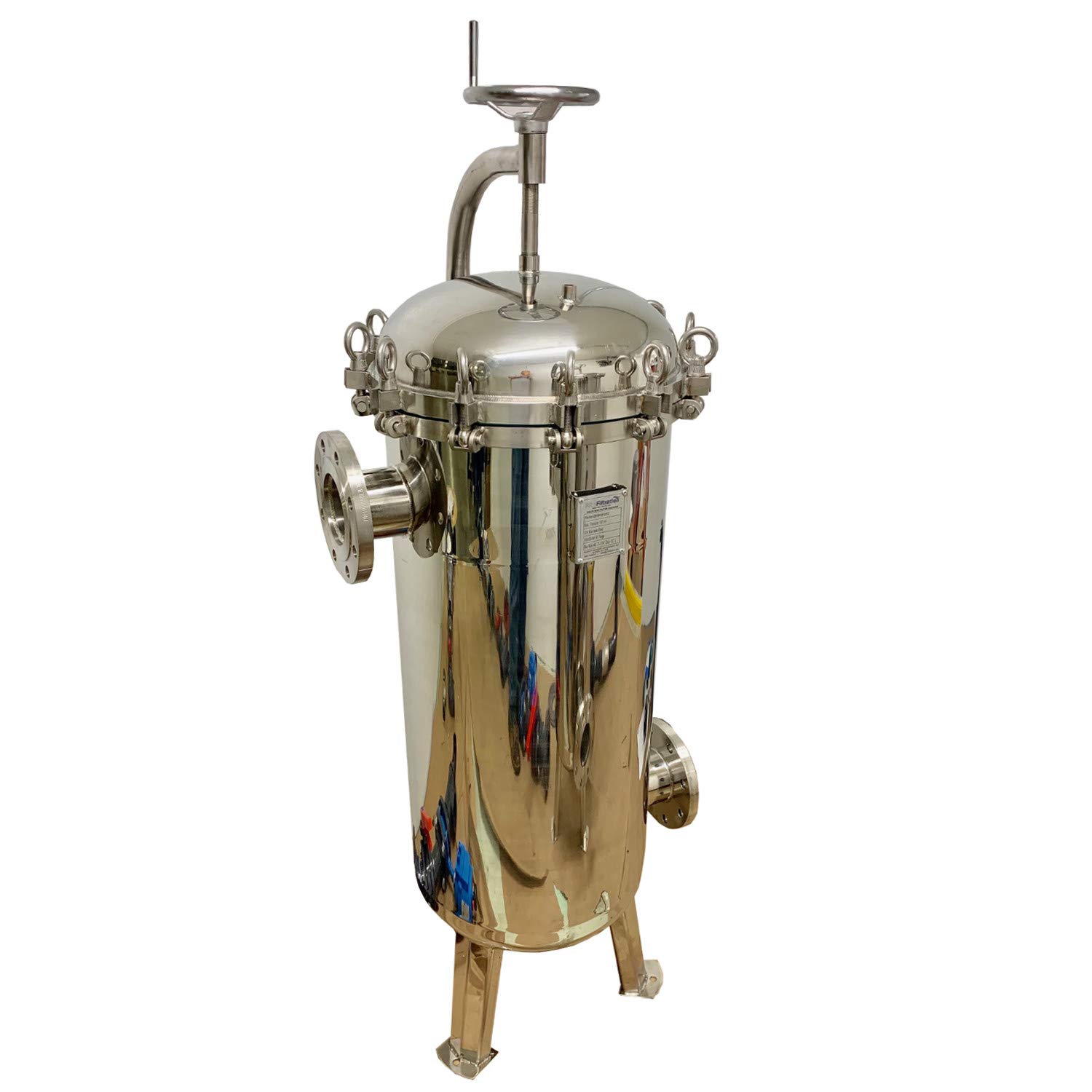 Multi Bag Filter Housing, 3 Bag Housing uses #2 size filter bags, 304 Stainless Steel, 150 PSI Pressure
