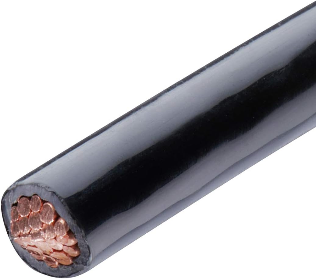 Black #4 Gauge THHN 19-Stranded Copper Building Wire (175ft Cut)