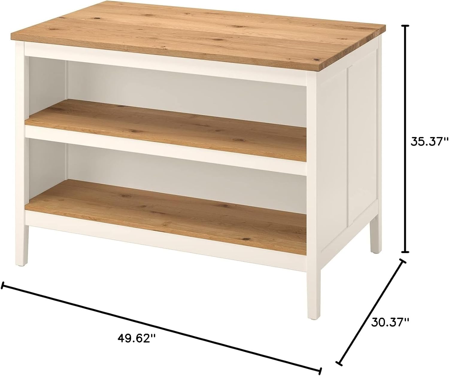 Ikea Tornviken Kitchen Island Off-White Oak 49 5/8x30 3/8 403.916.57