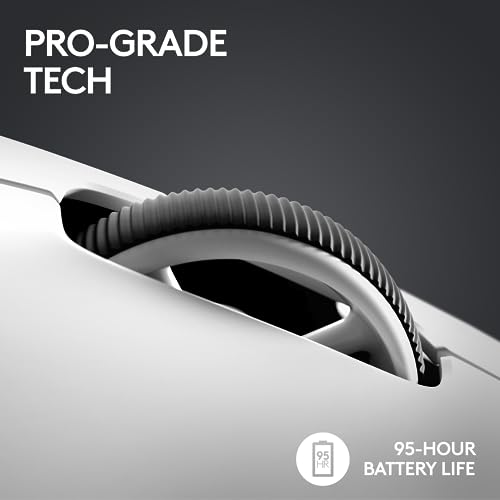 Logitech G PRO X Superlight 2 DEX Wireless Gaming Mouse, 60g pro-Grade Right-Handed Mouse with 5 programmable Buttons, USB-C Charging, 44k DPI Sensor, up to 8 kHz Polling for PC/Mac - White