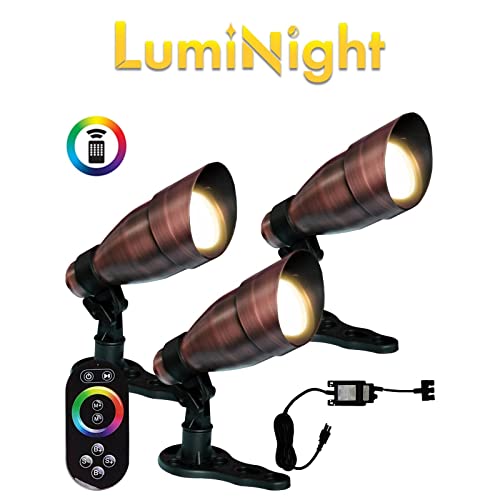 HALF OFF PONDS LumiNight Pond and Landscape Lighting - (3) 3-Watt LED White Light Kit for Floating Fountains w/ 100' QD Cord