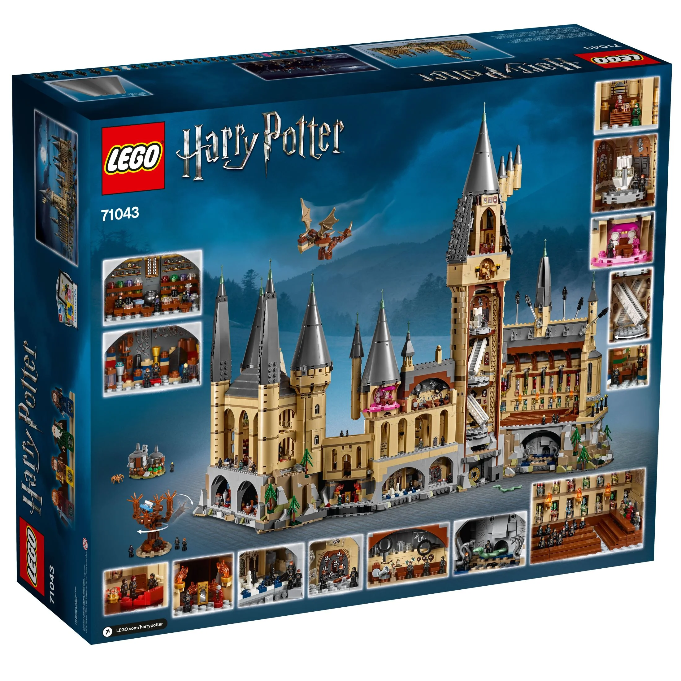 LEGO Harry Potter Hogwarts Castle 71043 Building Set - Model Kit with Minifigures, Featuring Wand, Boats, and Spider Figure, Gryffindor and Hufflepuff Accessories, Collectible for Adults and Teens