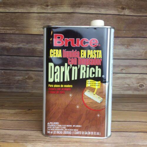 Bruce Liquid Paste Wax with Cleaner Dark N Rich Finish Hardwood Floor New