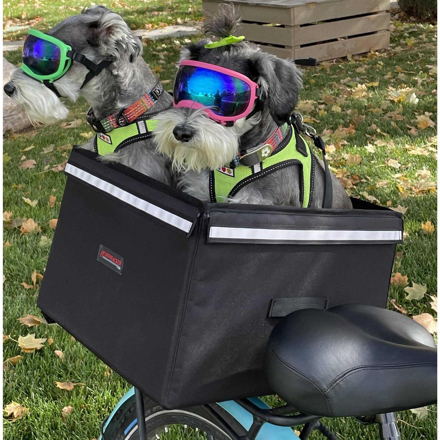 Bushwhacker Portland Bike Rack Dog, Grocery and Goods Carrier Bicycle Pannier Crate Cycling Basket Trunk Bag Rear Bed Storage Leash Carry Cargo - Pet Supplies online store