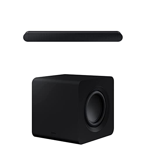 SAMSUNG HW-S50B/ZA 3.0ch All-in-One Soundbar w/Dolby 5.1, DTS Virtual:X, Q Symphony, Built in Center Speaker, Adaptive Sound Lite, Bluetooth Multi Connection, 2022 Black