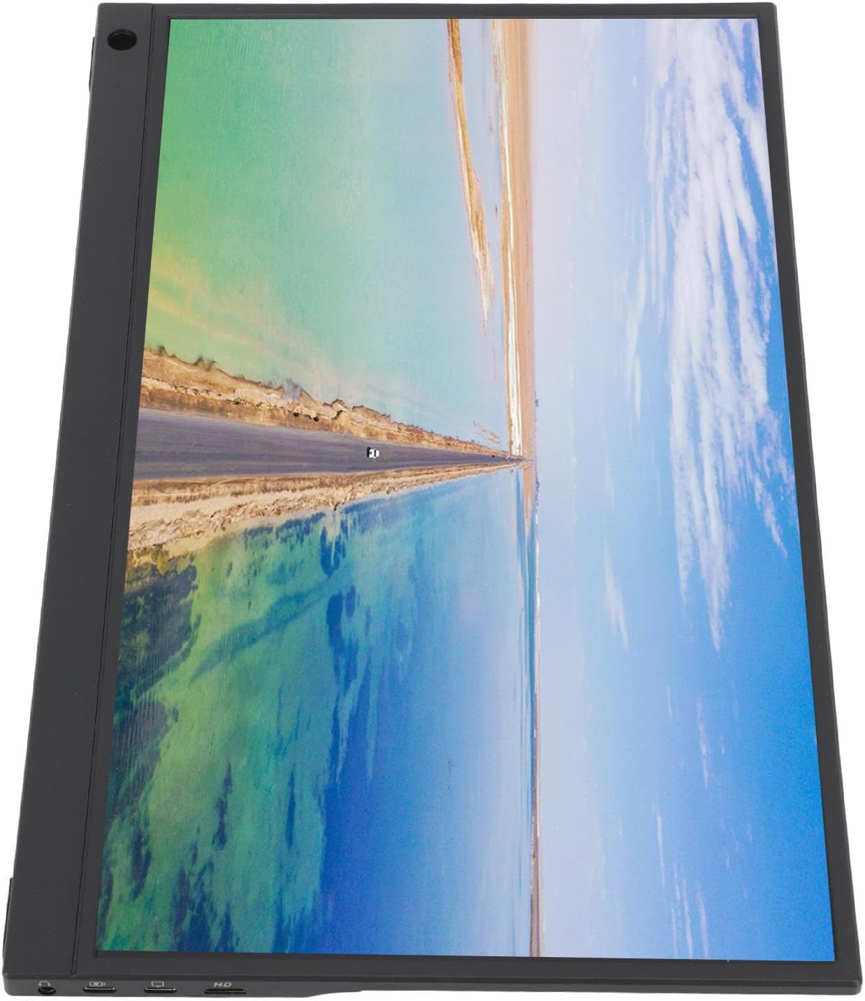 15.6 Inch Portable Monitor with Touchscreen, HDR Display, Dual Screen Usage, Mobile Screen Projection, Wide Compatibility, Lightweight and Portable