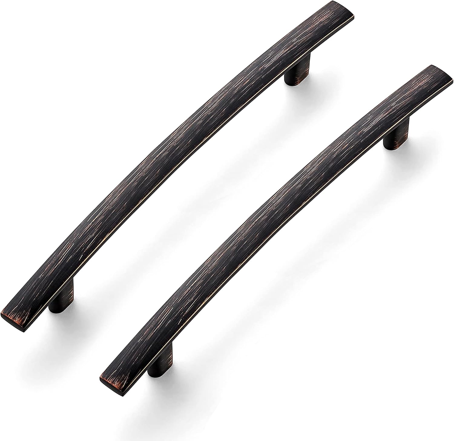 Ravinte 30 Pack | 7-1/4'' Curved Cabinet Pulls Matte Black Kitchen Drawer Pulls Arch Cabinet Handles 7.25”Length, 5” Hole Center Pack of 2
