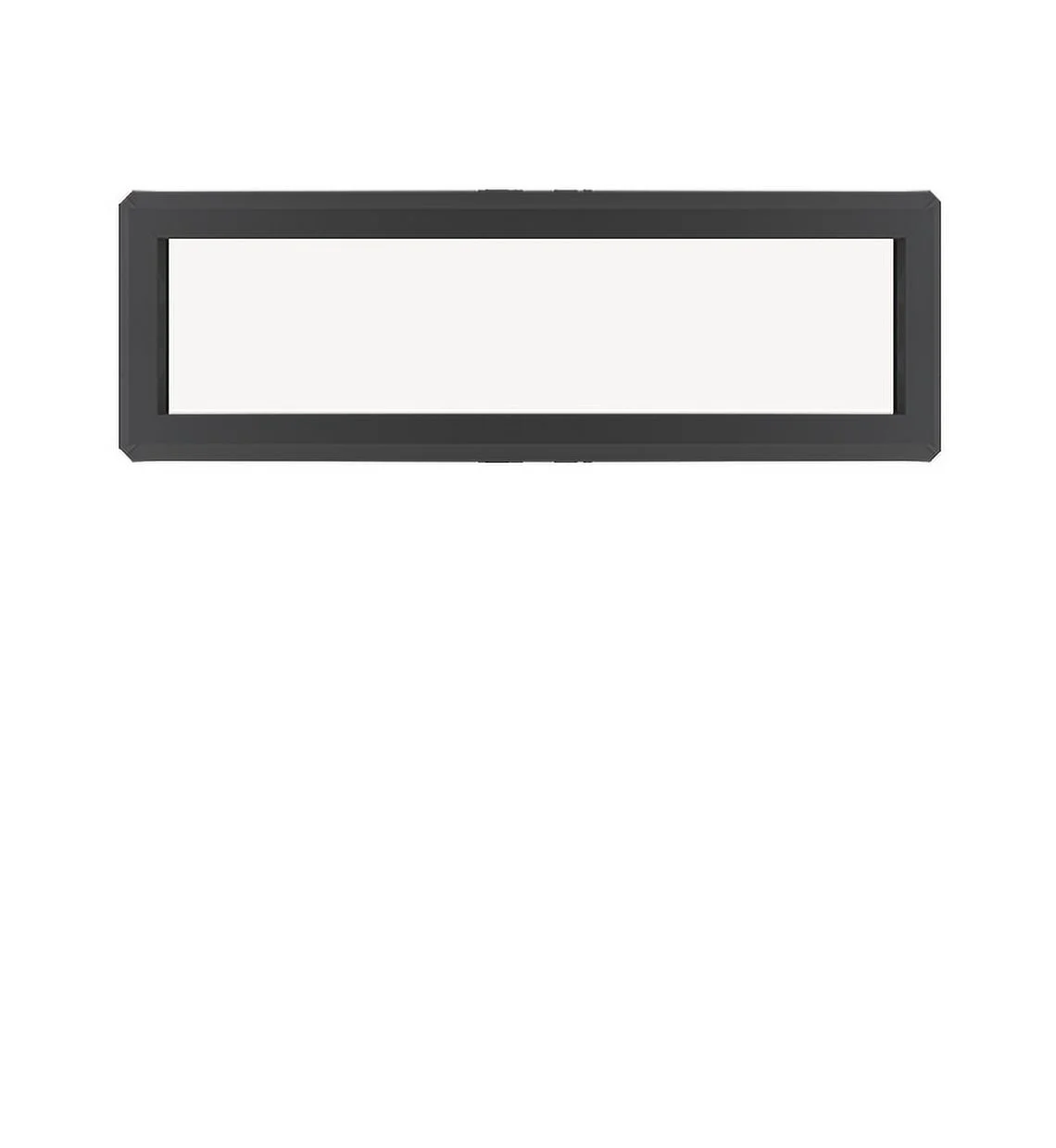 Double Pane Black Vinyl Transom Window 36" x 12" Low-E Tempered Glass Window Argon Gas Window