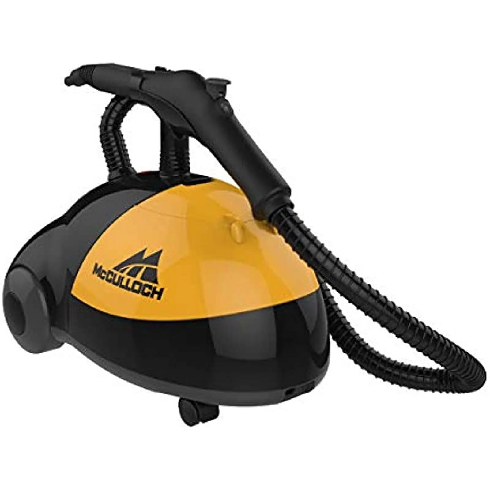 McCulloch MC1275 Heavy-Duty Steam Cleaner with 18 Accessories, Extra-Long Power Cord, Chemical-Free Pressurized Cleaning for Most Floors, Counters, Appliances, Windows, Autos, and More, Yellow/Grey