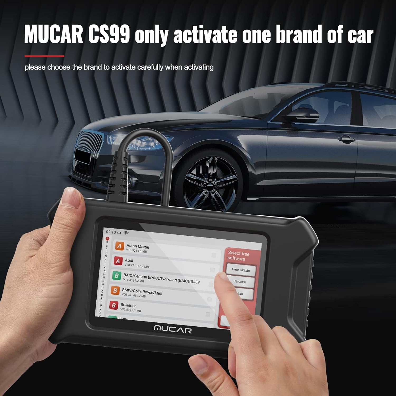 mucar OBD2 Scanner, CS99 2022 Newest OE-Level All Systems Car Scanner for Cars, Oil/EPB/SAS/DPF/Throttle Matching Reset Diagnostic Scan Tool, AUTO VIN, Fres Lifetime Update
