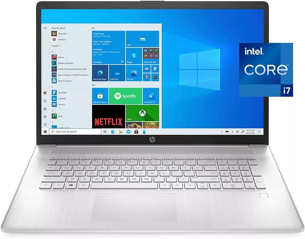 HP 2022 17.3" Full HD IPS Premium Laptop | 11th Generation Intel Core i7-1165G7 | Intel UHD Graphics | 8GB DDR4 | 512GBSSD | Windows 10 Home | Silver |
