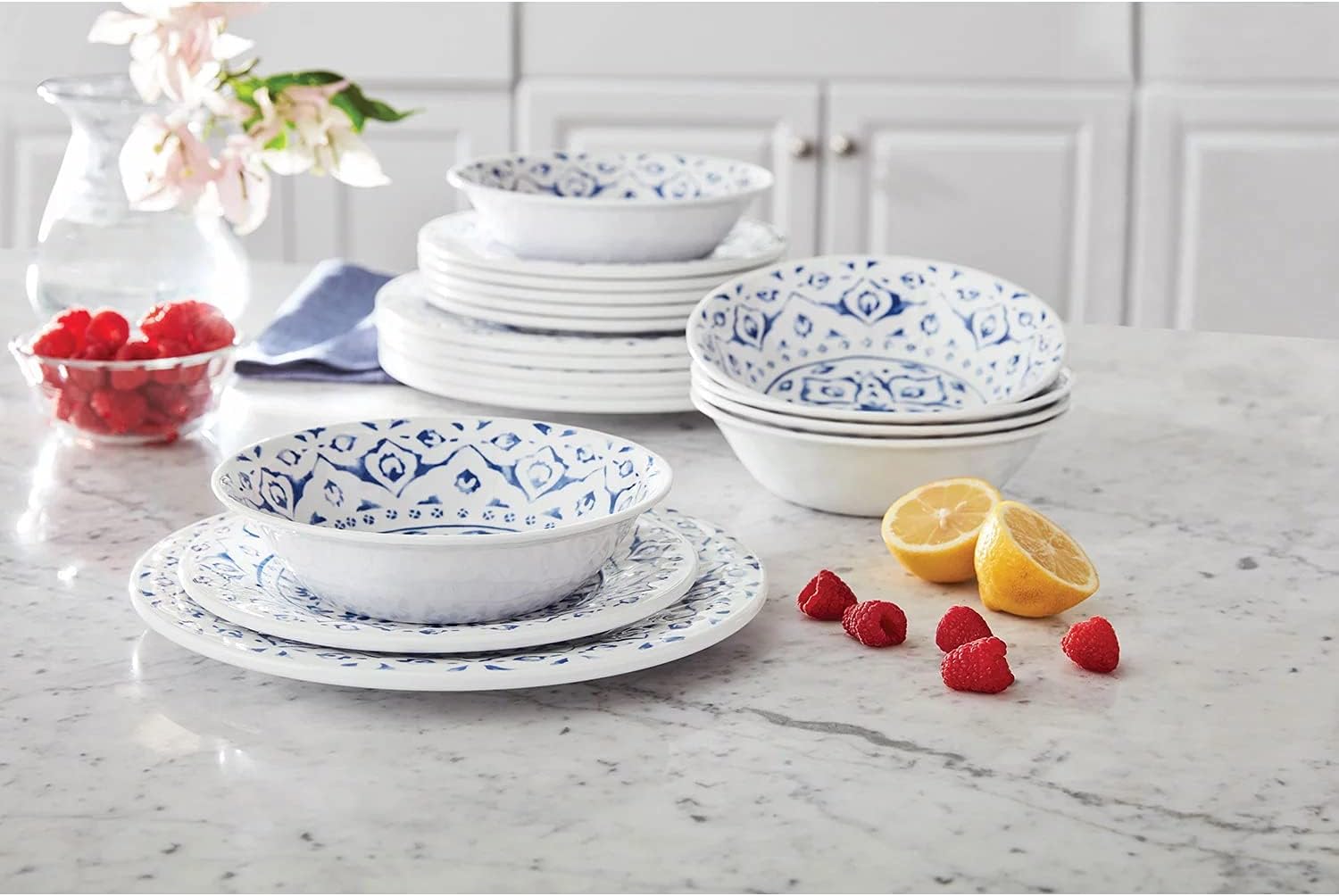 18 Piece Melamine Dinnerware Set
