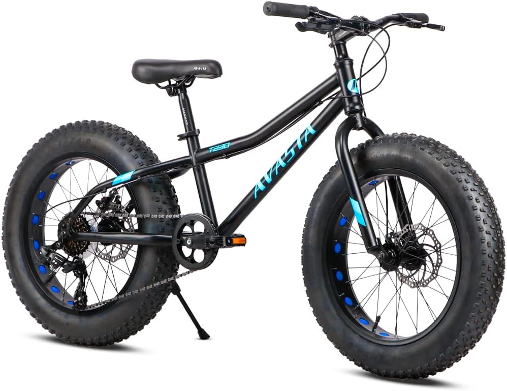 AVASTA 20 Inch Kids Fat Tire Bike, Shimano 7-Speed and Dual Disc Brake