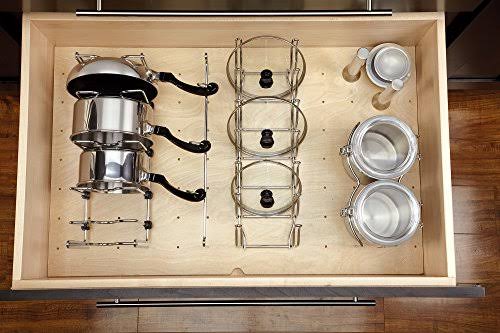 Rev-A-Shelf - 5CW2-1222-CR - 12 in. Pull-Out 2-Tier Base Cabinet Cookware Organizer