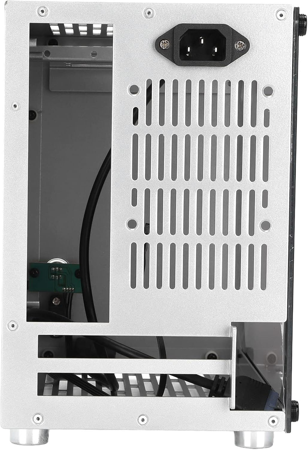 menfad Mini-ITX PC Gaming Case, Computer Case Mini Portable Small Case ITX Motherboard Desktop Computer Host Side Transparent Case for Gaming and Home Use