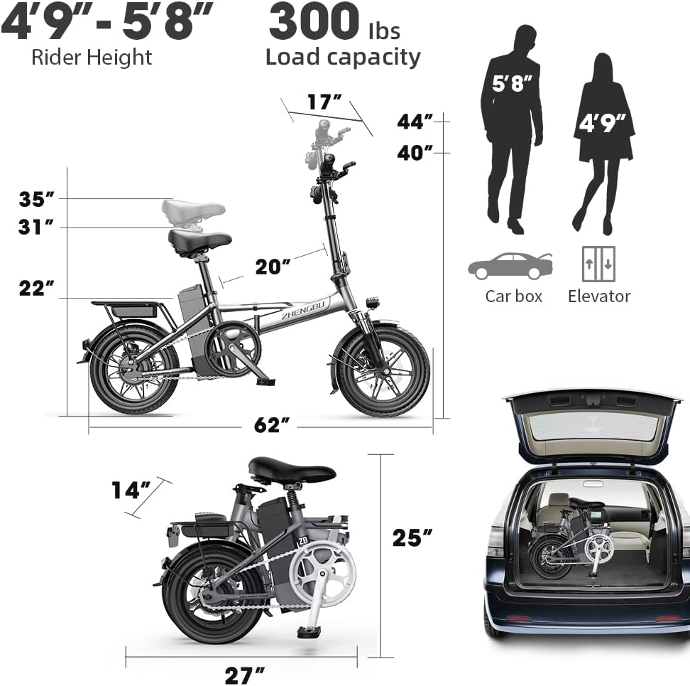 K6 Folding Electric Bike for Adults, Magnesium Alloy 500W 21MPH Mountain Ebikes for Adults with 48V 12.8Ah LG Cells Removable Battery,20'' Electric Bicycle,Dual Suspension,7-Speed Gears